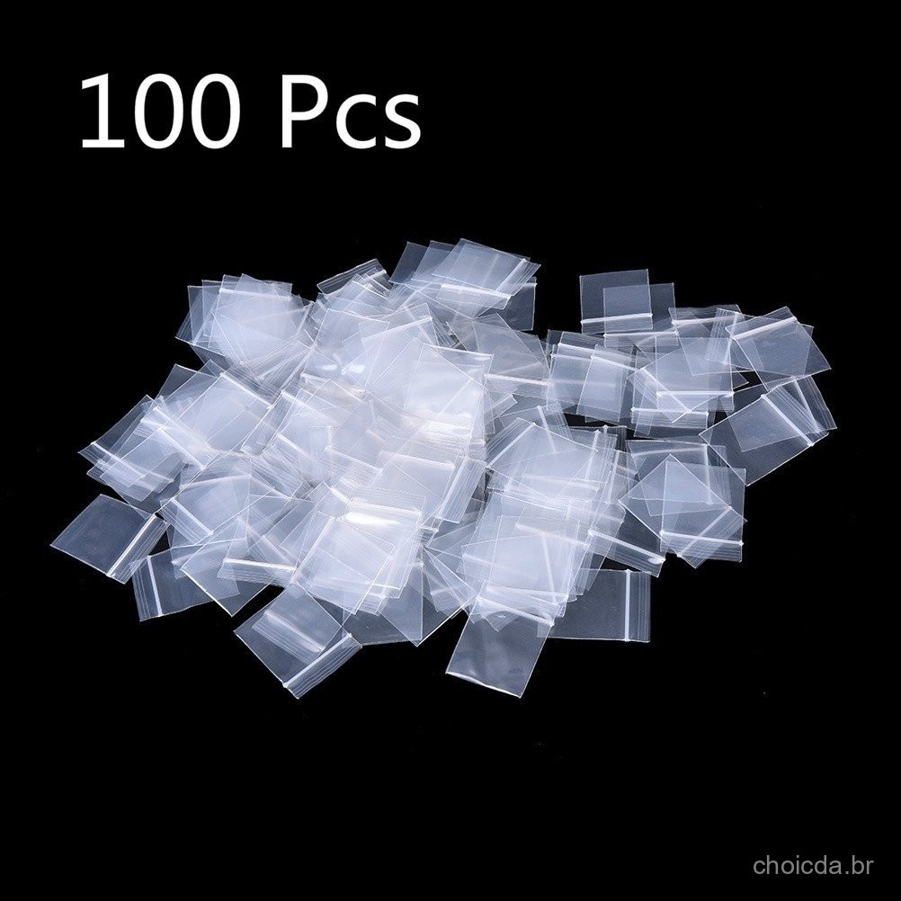 100 Pcs/set 3x3cm Mini Lock Baggies Sacos De Embalagem Plástica Pequenos De Plástico Com Zíper