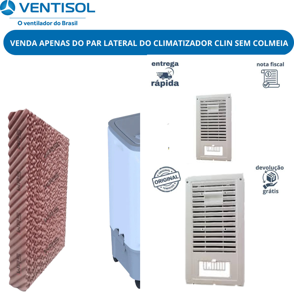 Parte Lateral Climatizador Ventisol Clin 16L 35L 60L Tampa Lateral Original Reposição Peça
