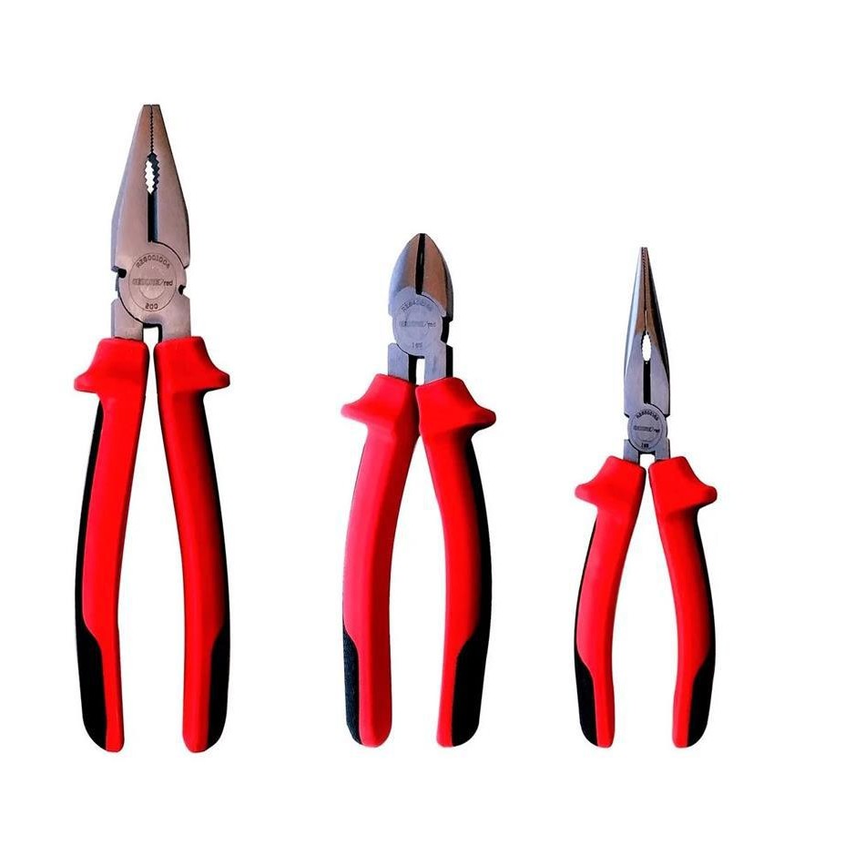 Kit Alicates 3 Peças Jogo - Universal, Corte e Bico | R28001004 Gedore Red