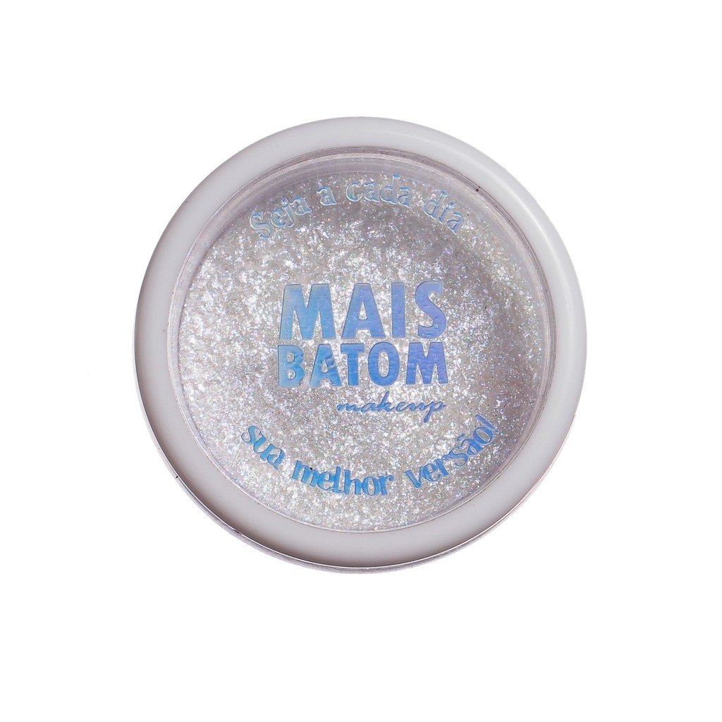 Pigmento Profissional de Maquiagem Cor Um Arraso Pigmento Branco com Reflexo roxo/azulado | Mais Batom Envio Imediato