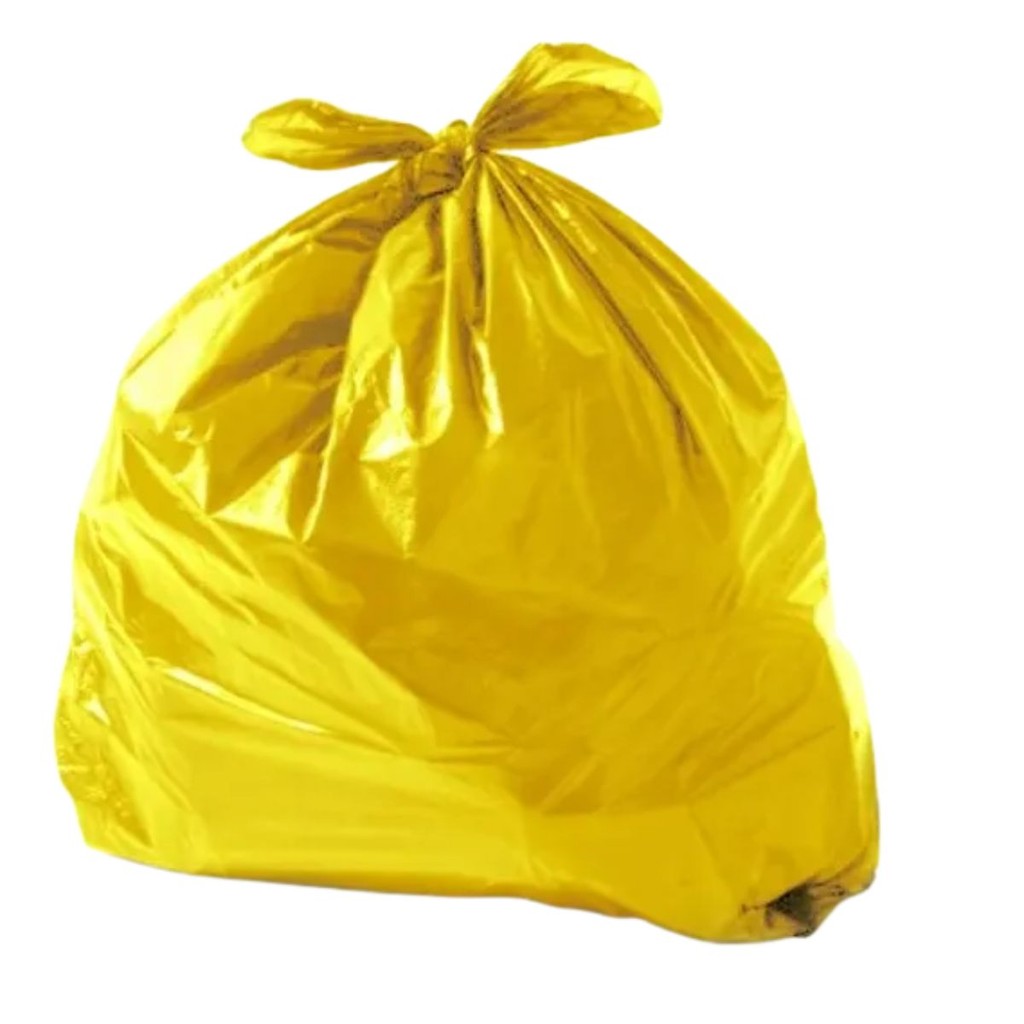 50 Unidades Sacos de Lixo Amarelo Resistente 20-40-60-100 Litros (4 Micras) | LevoPlast - Direto da Fabrica