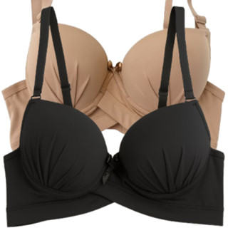 Kit 2 Sutiã Com Bojo Feminino Básico Alça Larga Reforçado Lingerie Confortável Adulto Soutien em Oferta na Shopee