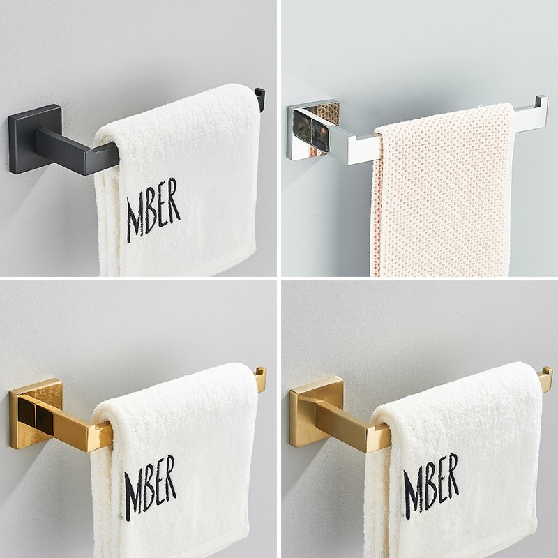 Suporte Porta Toalha Banheiro Toalheiro Rosto Banheiro 26cm Quadrado Metal,Instalação De Perfuração em Oferta na Shopee