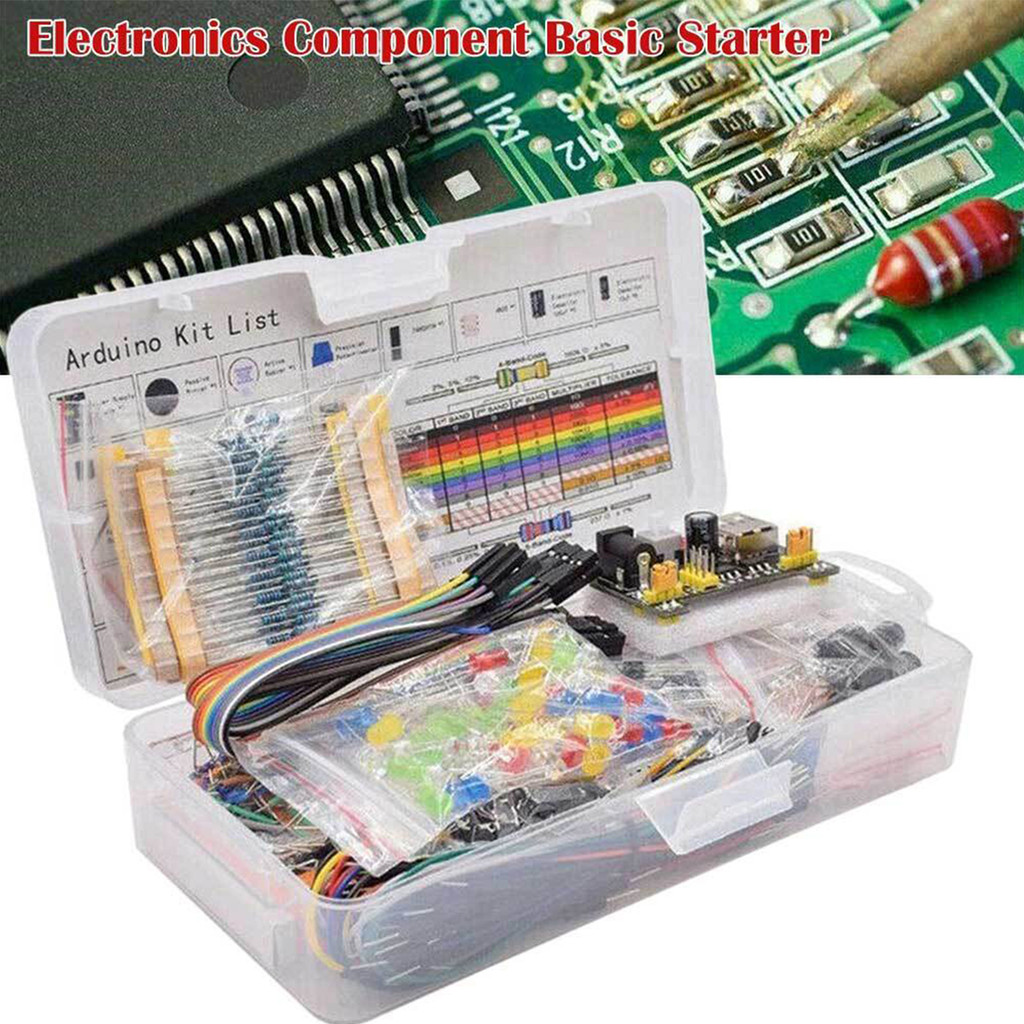 Kit Inicial Conjunto De Componentes Eletrônicos Caixa Tie-points De Placa De Ensaio Para Pacote Iniciante Início