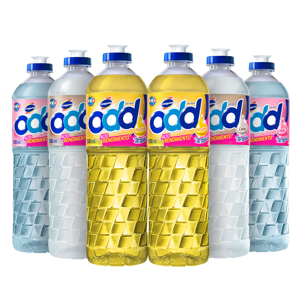 Kit 6 unidades Detergente ODD Biodegradável Multi Limpeza em Oferta na Shopee