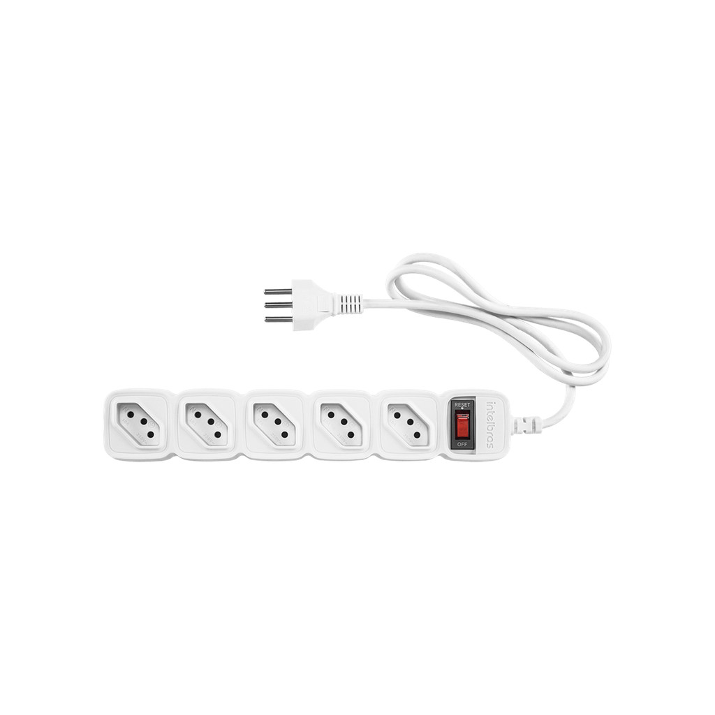 Protetor Eletrônico Intelbras com 5 Tomadas EPE 205+ Branco - Home Appliances