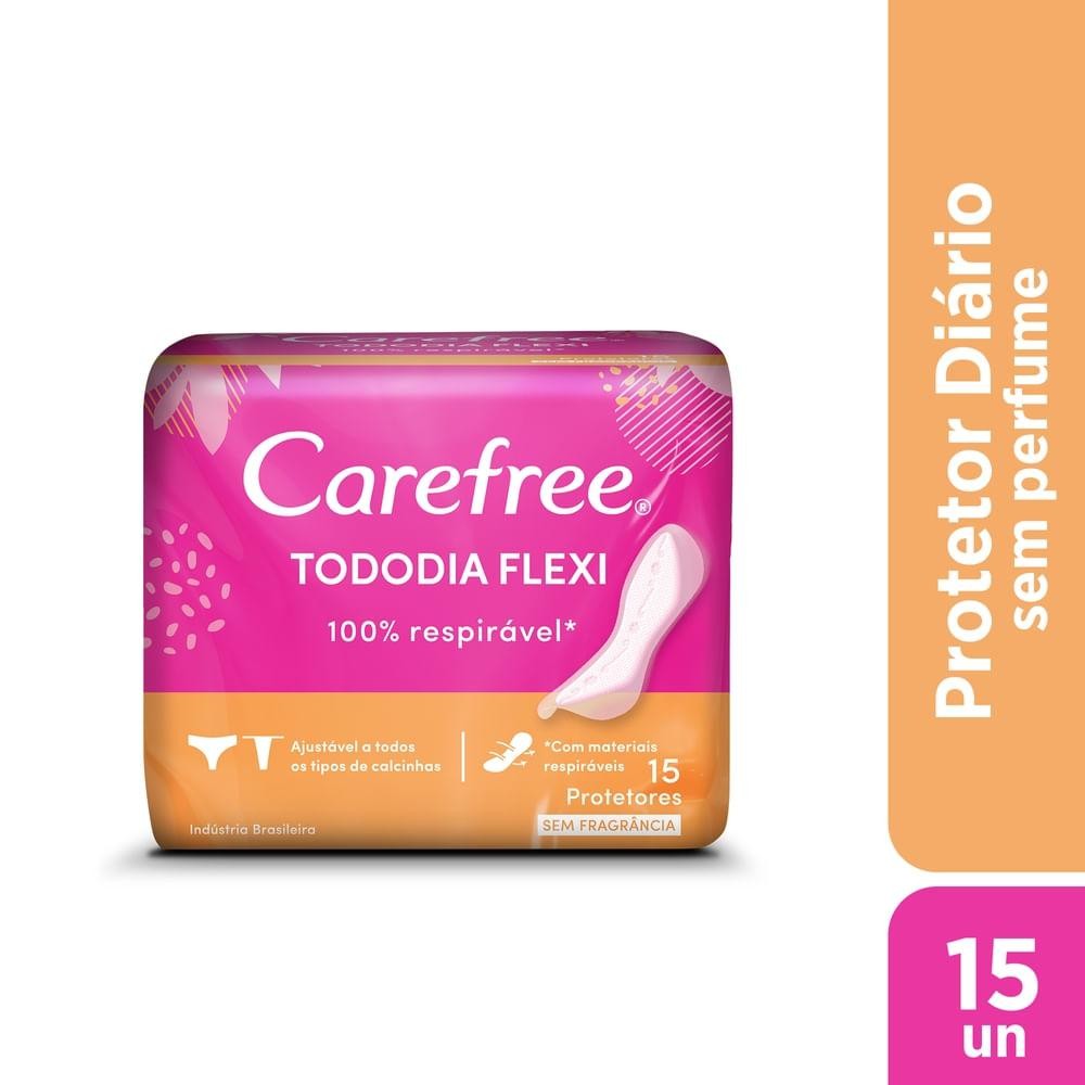 Protetor Diário Carefree Tododia Flex Sem Fragrância 15 un em Oferta na Shopee