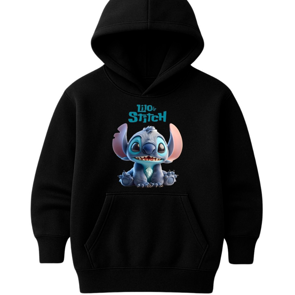 Blusa De Frio Moletom Canguru Lançamento Angel Lilo & Stitch Rosa Filme Novo 2025 Casaco Unissex Lilo e Stitch Infantil