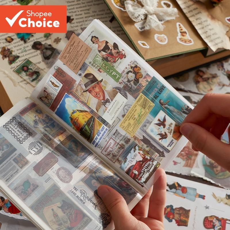 20Sheets Stickers Vintage Raspagem Ins Style Deco para Suprimentos de Papelaria Jornal de Lixo