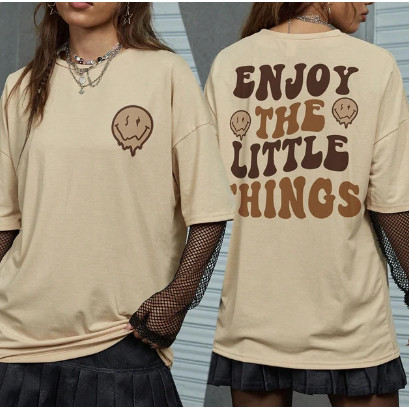 Camiseta Emoji Enjoy The Little Things Streetwear