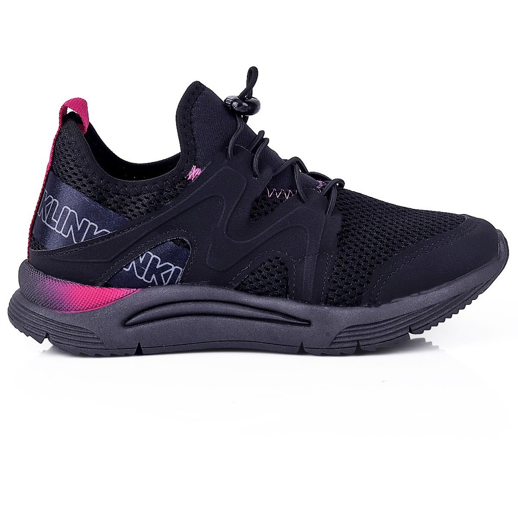 Detalhes do Tenis Infantil Feminino Klin Casual Esportivo New Sport Confortável Leve e Respirável -  Preto
