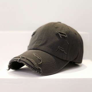 Moda Borda Quebrada Buraco Furioso Chapéu De Beisebol Casual Sombra Protetor Solar Boné