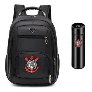 mochila corinthians  + Garrafa Squeeze Térmica De Água 500 ML variaçoes de times em Oferta na Shopee