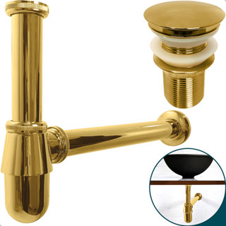 Sifao Copo Dourado 1 1/4 Pol Metal E Valvula Click Ralo Pia Banheiro Cuba Esculpida Pia Suspensa em Oferta na Shopee