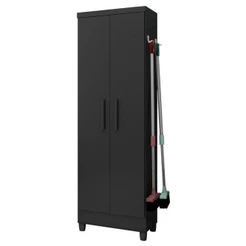 Armário Multiuso 2 Portas Linus 879 Preto Fosco Qmovi