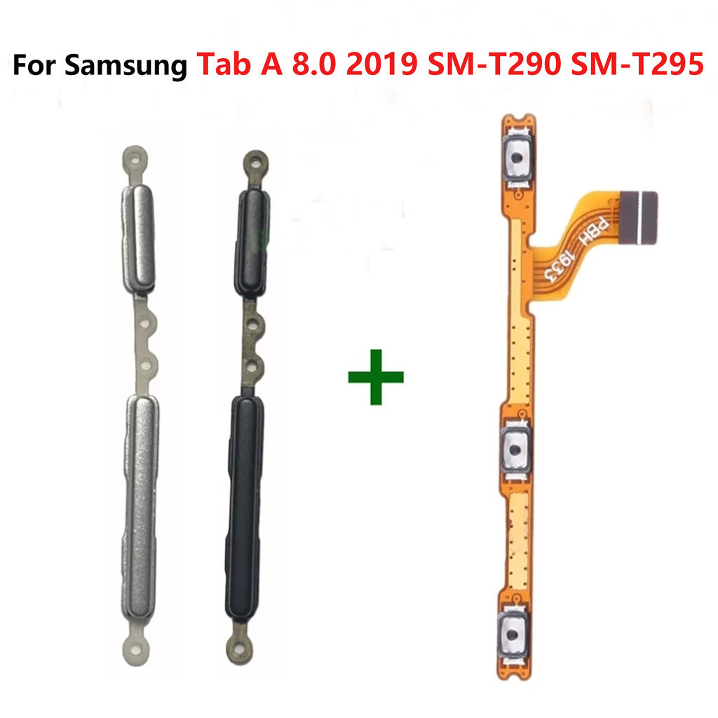 Cabo De Fita Flexível Com Botão Liga/Desliga E Volume Para Samsung Galaxy Tab A 8.0 2019 SM-T290 T295