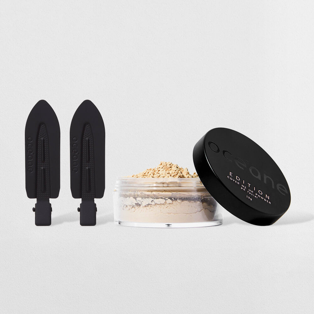Kit Presilha de Cabelo Preta + Pó Solto Océane Edition (2 Produtos) - Beauty