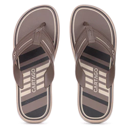 Chinelo Cartago Palermo II Marrom e Bege - Masculino