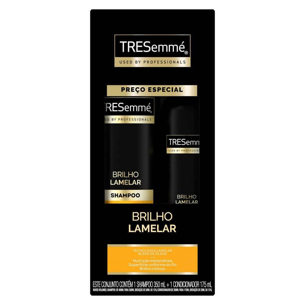 Tresemmé Brilho Lamelar Shampoo 350ml e Condicionador 175ml - Beauty
