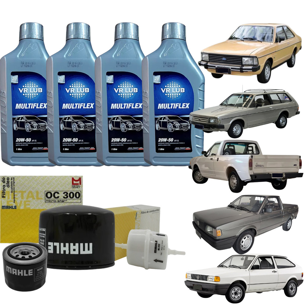 Kit Troca Óleo 20w50 Motor CHT 1.0 1.6 Gol Parat Saveiro Voyage Ford Escort Pampa Belina Del Rey Corcel com filtro em Oferta na Shopee