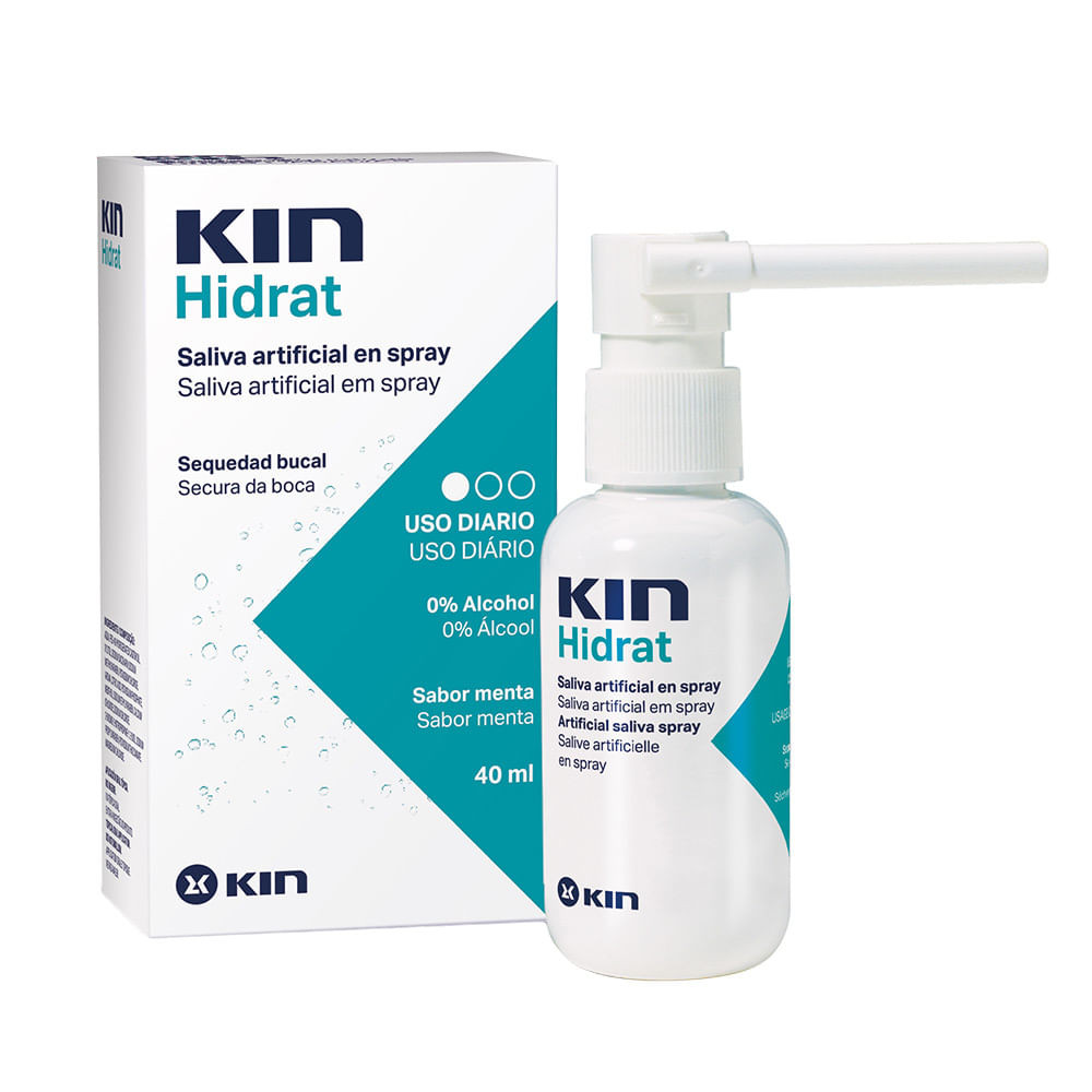 Kin-Hidrat Saliva Artificial Spray sem Álcool com 40ml - Health