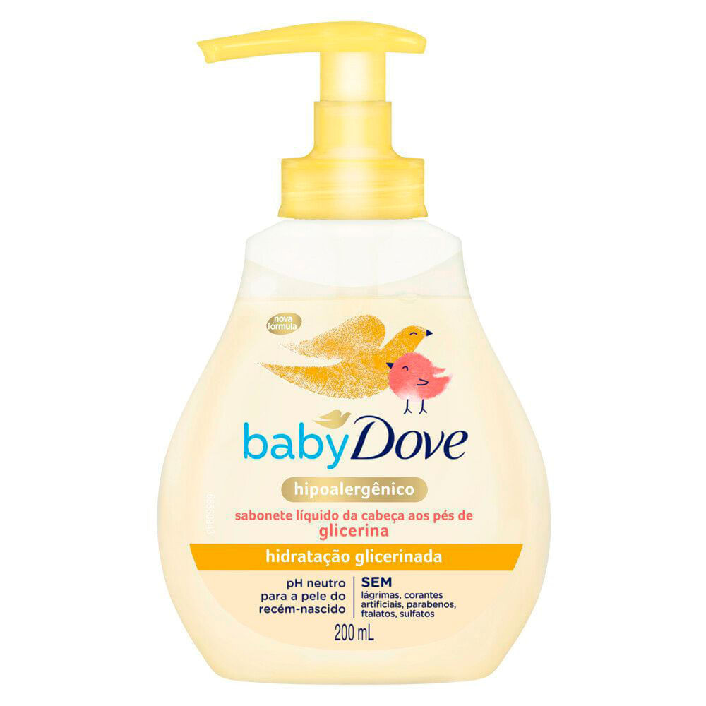 Sabonete Líquido Dove Baby Hidratação Glicerinada 200ml - Mom & Baby