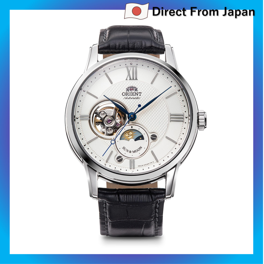 Relógio Orient Sun & Moon automático, mecânico, com garantia do fabricante japonês, clássico, RN-AS0003S, masculino, bra