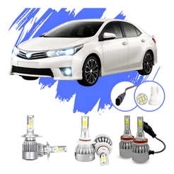 Lâmpada Led Corolla 2015 A 2017 Kit V10 - Efeito Xênon