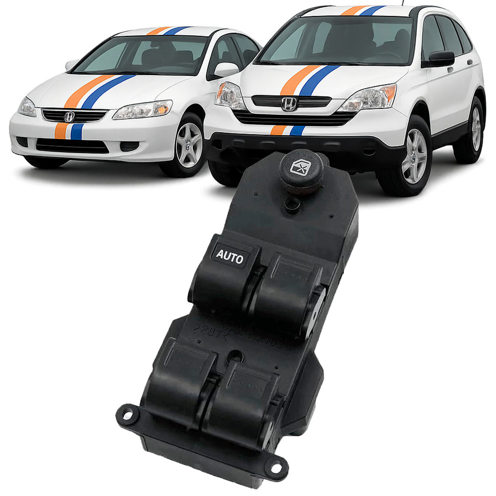 Botão Comando Vidro Elétrico Motorista Honda Civic CR-V 2001 a 2006