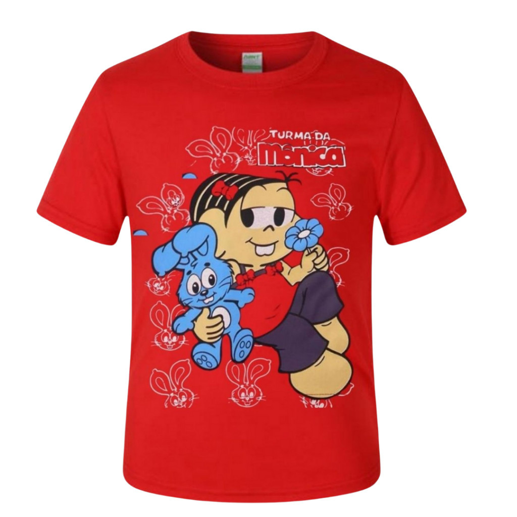 Camiseta camisa blusa Infantil Monica Magali Cebolinha Cascao turma da mônica