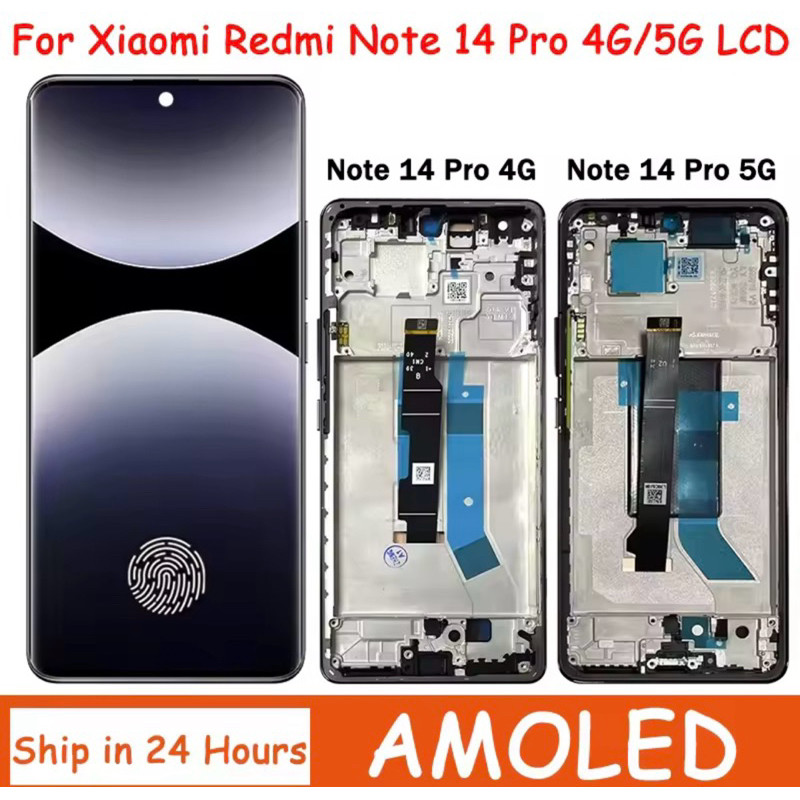 Tela Frontal Touch Compatível Para Xiaomi Redmi Note 14 Pro 4G 24116RACCG Tela C