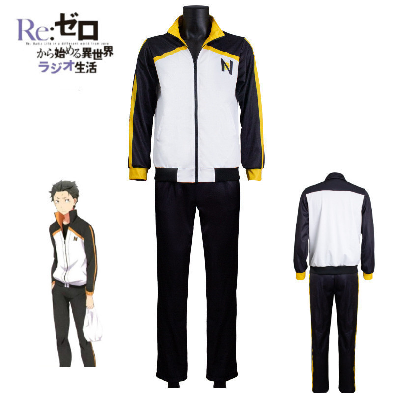 RE:ZERO - Começando a Vida em Outro Mundo Fantasias de Cosplay Natsuki Subaru FJTPD3964 250121       Olá