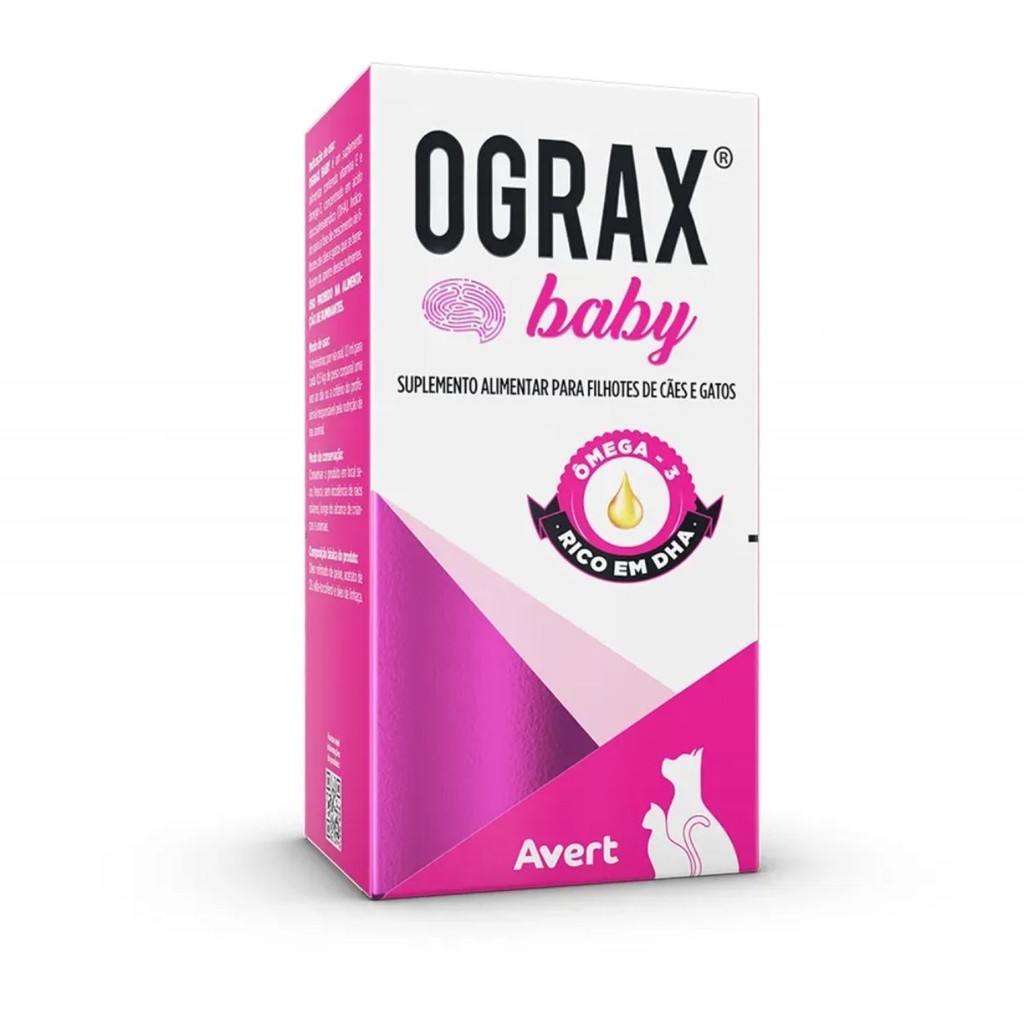 Ograx Baby Suplemento Omega3 Para Cães e Gatos Filhotes 30ml