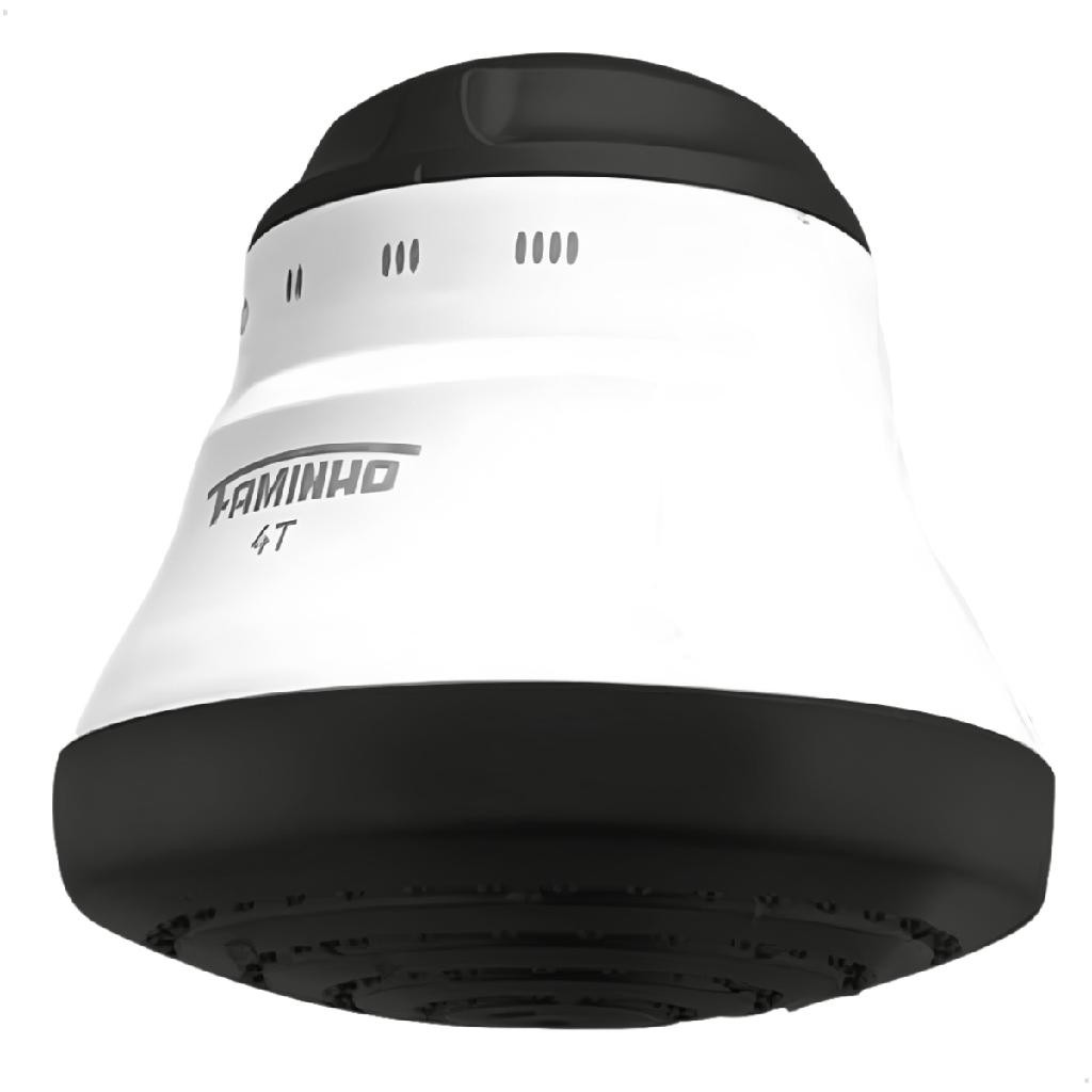 Chuveiro Elétrico Faminho 4t 6.800w 220v Branco e Preto Fosco Crie Construa