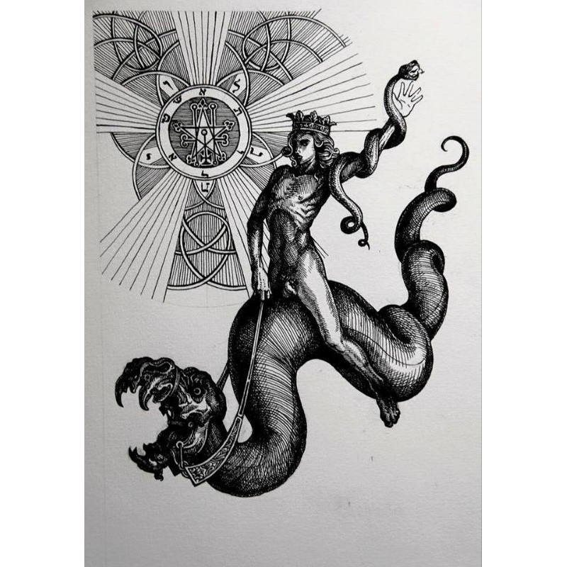 QUADRO DECORATIVO PLACA MDF-ASTAROTH COM AS COBRAS
