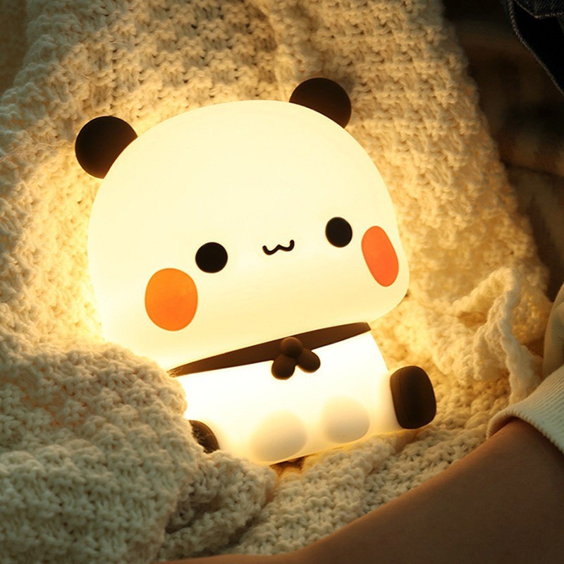 Kawaii Urso Panda Bubu E Dudu Led Night Light Lâmpada Bonito Dos Desenhos Animados Nightlight Animal Quarto Presentes De