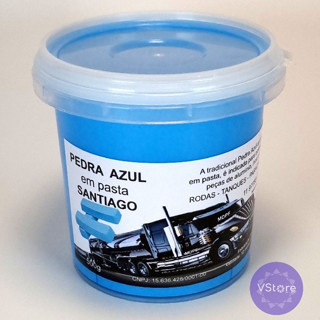 Pedra Azul em Massa p/ Polimento em Alumínio Rodas Tanques e Cromados! (500g) em Oferta na Shopee