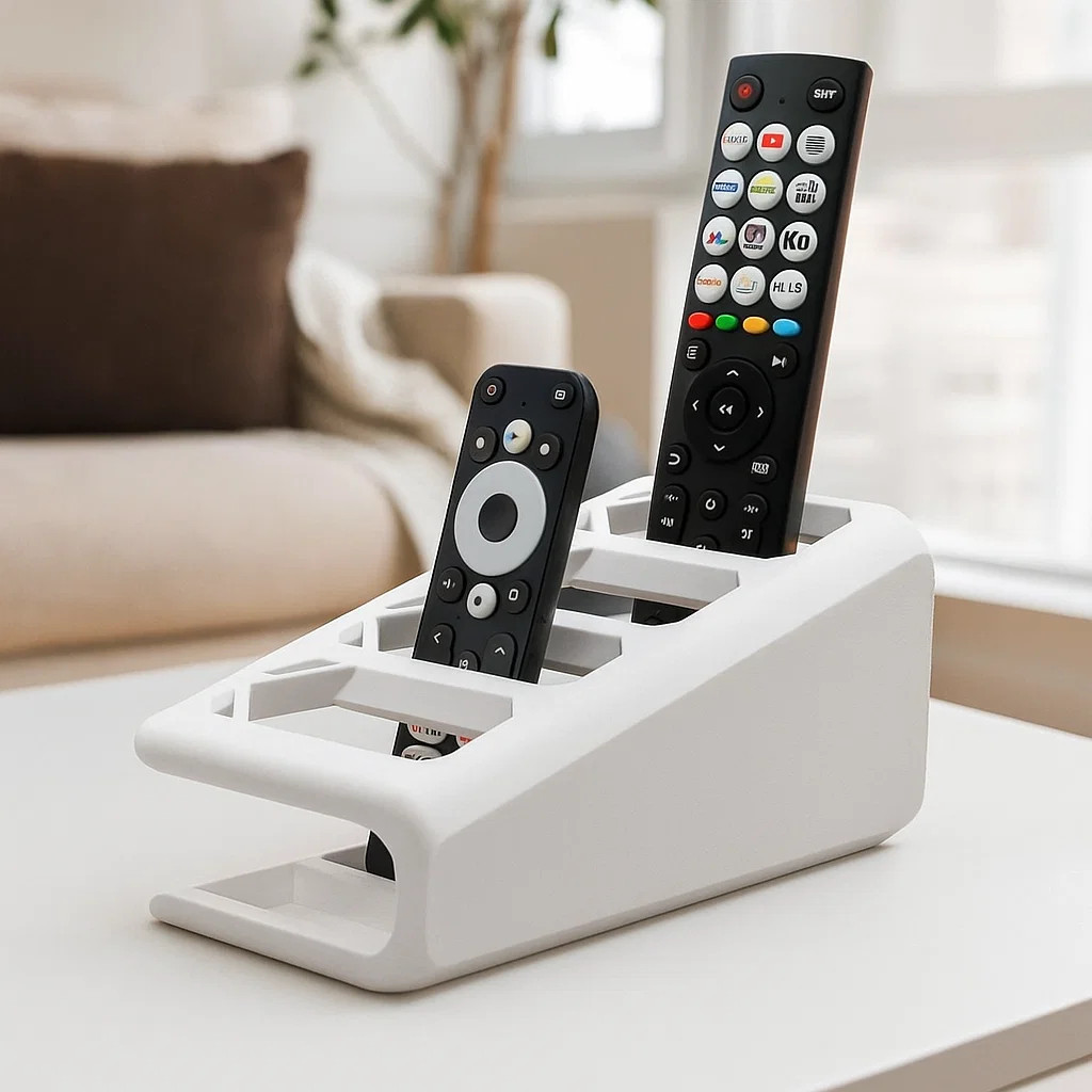 Porta Controle Remoto Tv Organizador Decoração Apoiador Prático Funcional Mesa Sala Escritório Fácil Uso Casa Elegante