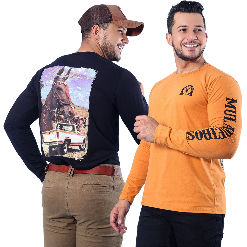 Camiseta Muladeiro Manga Longa Camisa Muladeiro Moda Country Camisa Manga Longa Muladeiro