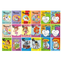 6 Pacotes com 10 Livros de Colorir Infantil Temas Variados (60 Livros)