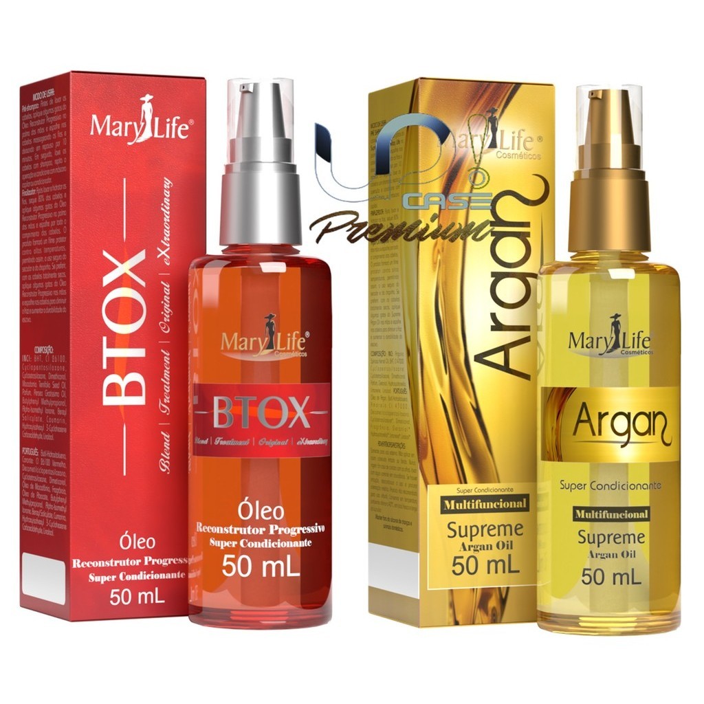 Kit Óleo Btox 50ml + Óleo Mult Supreme Argan 50ml