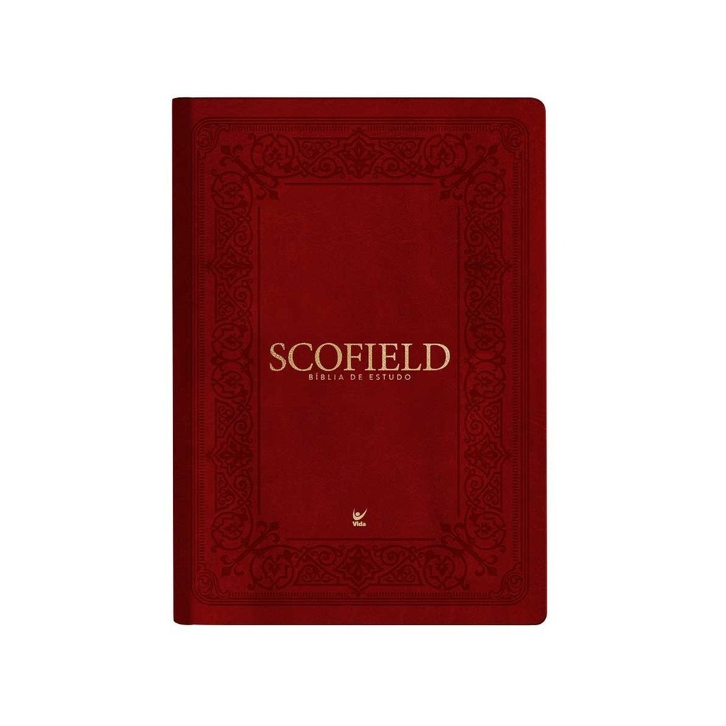 Bíblia De Estudo Scofield | AEC | Letra Grande | Palavras de Jesus em Vermelho | Luxo Vinho