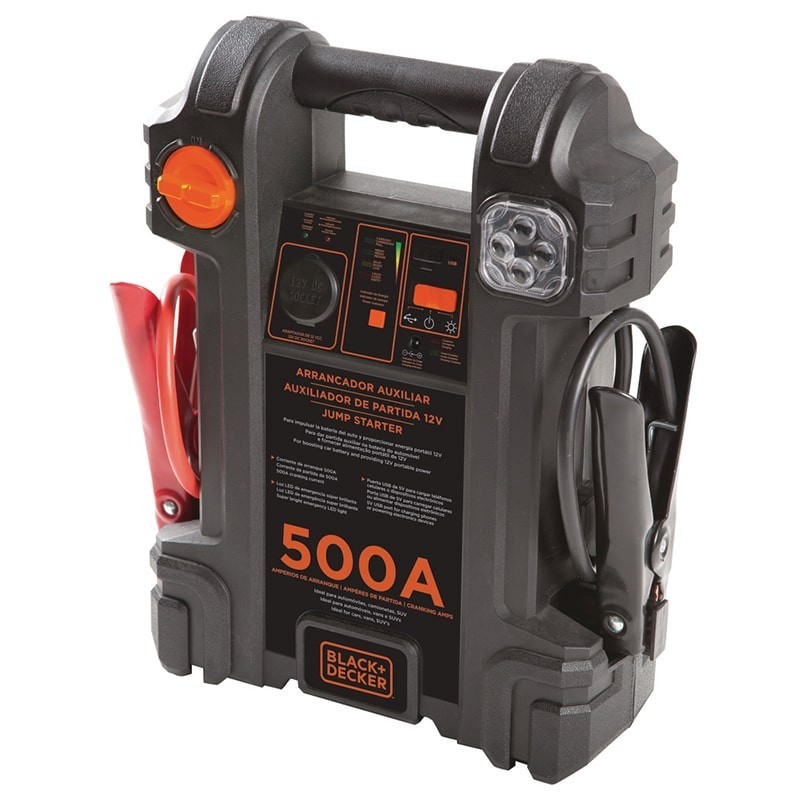 Auxiliar de Partida 500A 12V 500A com Luz de Emergência Black & Decker JS500S-BR (Bivolt) em Oferta na Shopee