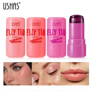 Jelly Blush Cream Creme para os Lábios Rouge Bochecha de Duplo Uso Vitality Girl Pseudo-Fa...