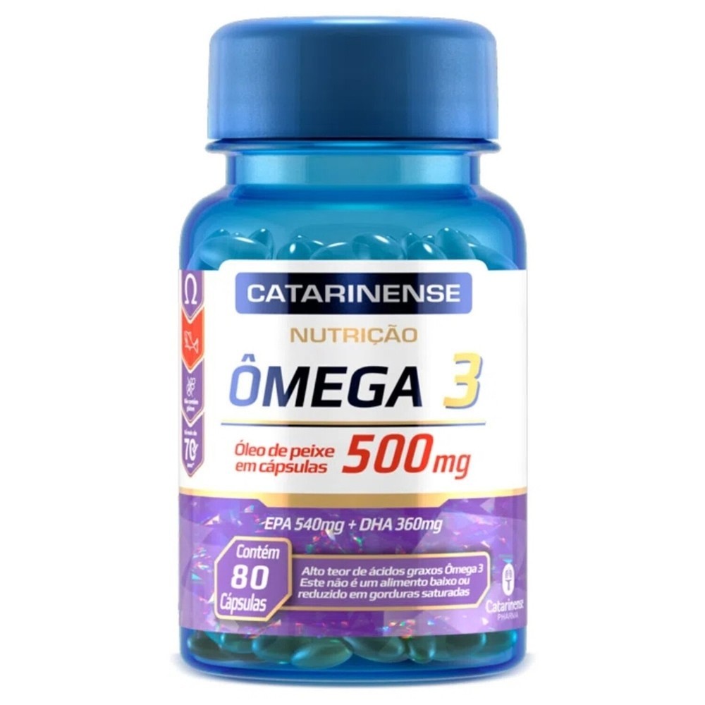 Omega 3 500mg Catarinense 80 Capsulas - Health