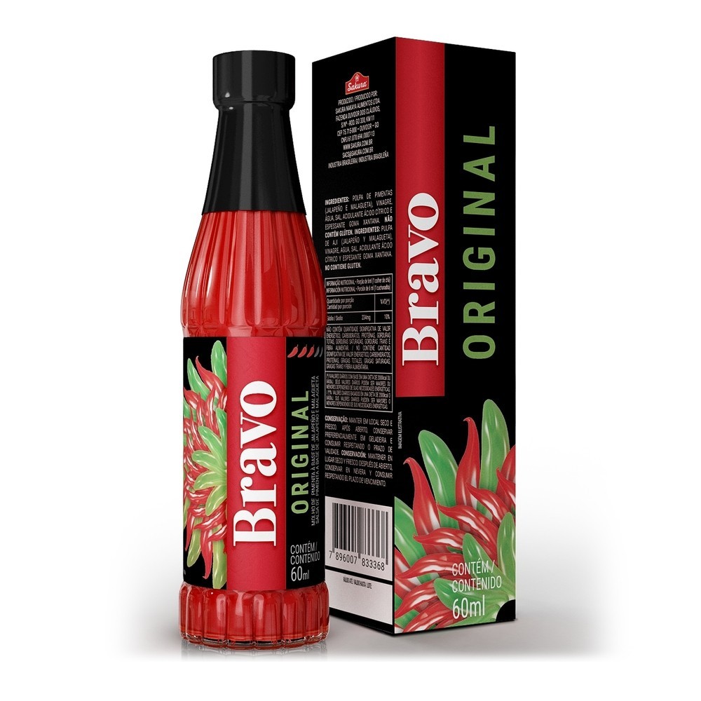 Molho Pimenta Bravo Original 60ml em Oferta na Shopee