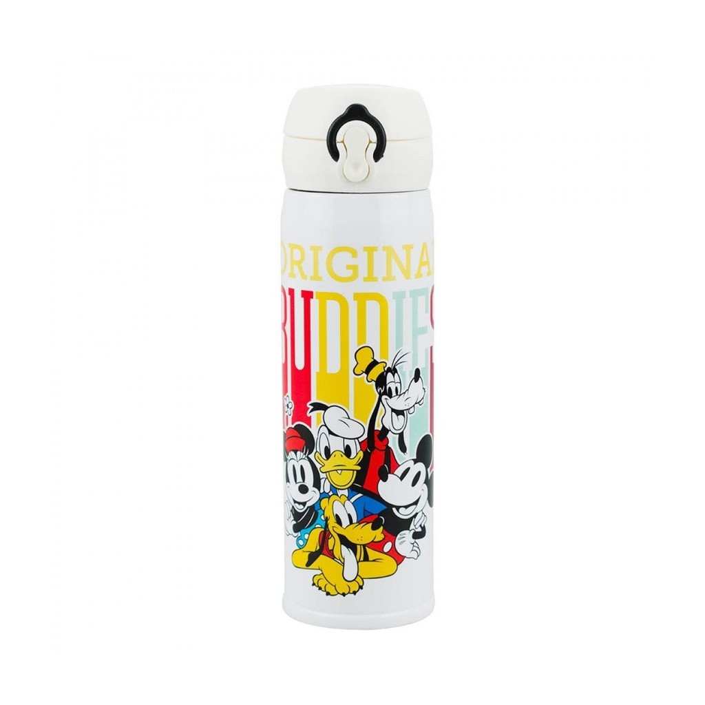Garrafa Térmica Mickey, Pluto, Pato Donald, Pateta e Minnie 400ml - Produto Original Disney cor Branco