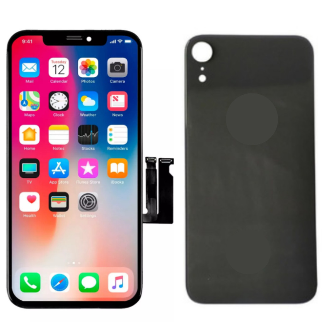 Tela Display Lcd Touch Para IPhone Xr + Tampa Traseira Preta