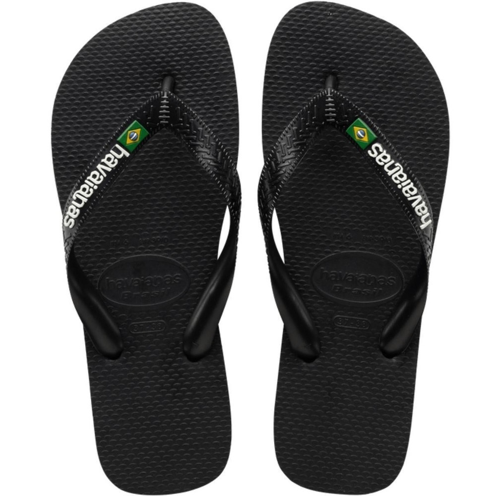 Chinelo Havaianas Brasil Logo - Preto em Oferta na Shopee
