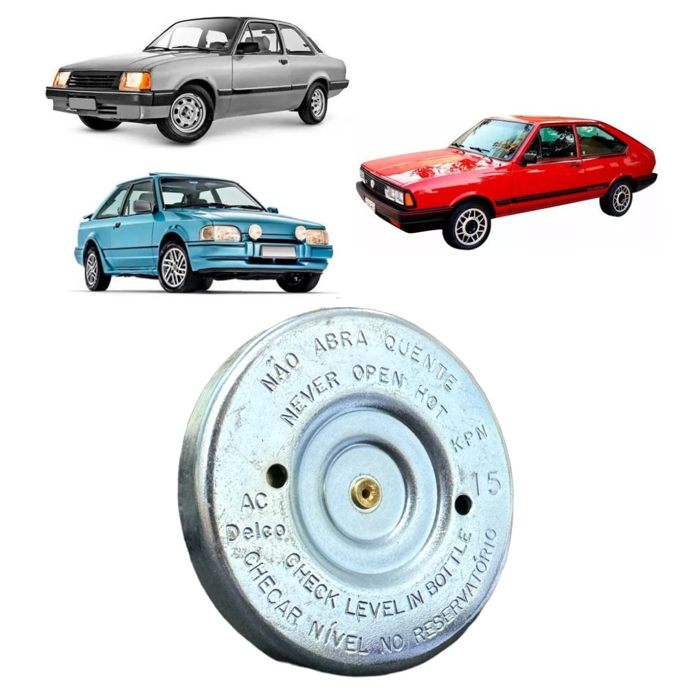 Tampa Radiador Água Ferro Ford Escort/Verona 83-96/GM Chevette 85-94/VW Gol Voyage Logus TC-7000